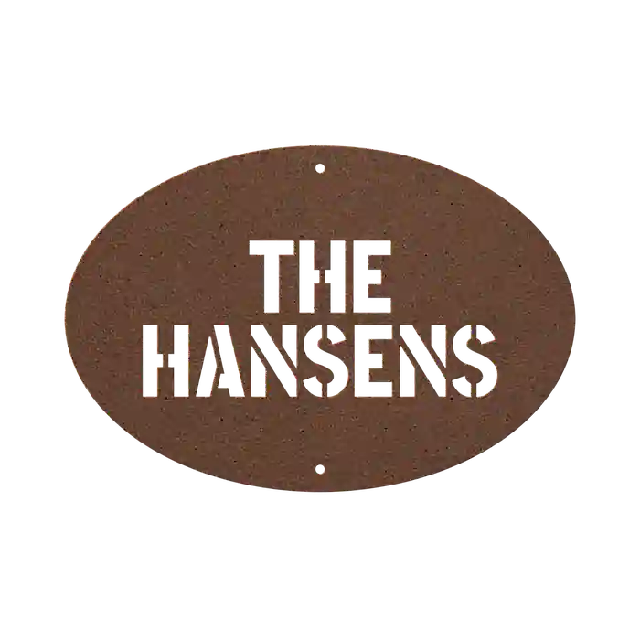 Hansen Family Name Sign
