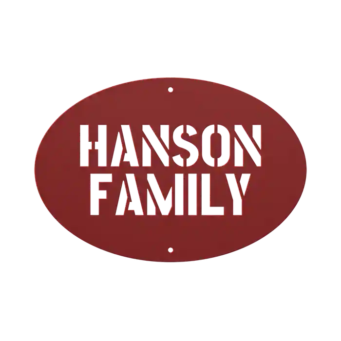 Hanson Family Name Sign