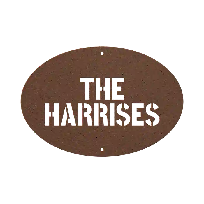 Harris Family Name Sign
