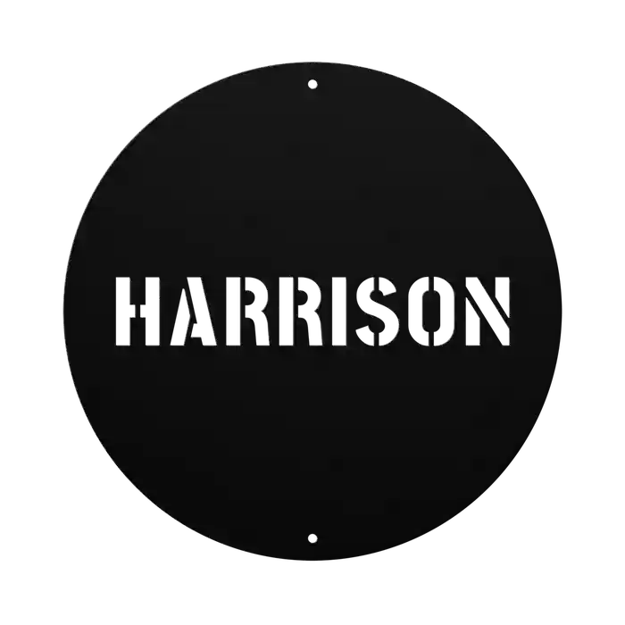 Harrison Family Name Sign