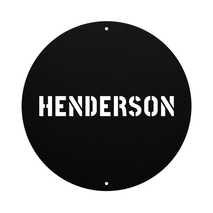 Henderson Family Name Sign