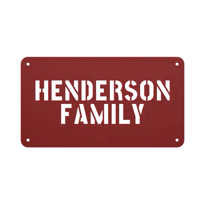 Henderson Family Name Sign