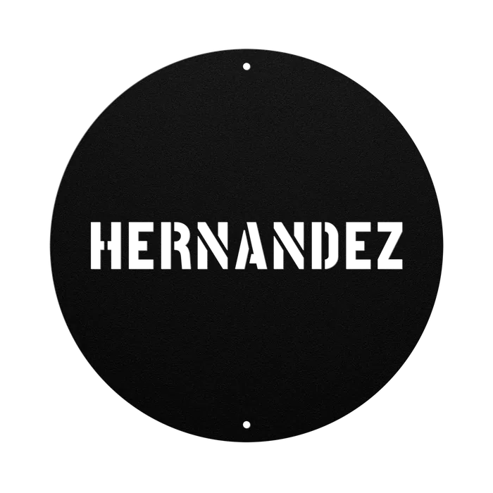 Hernandez Family Name Sign