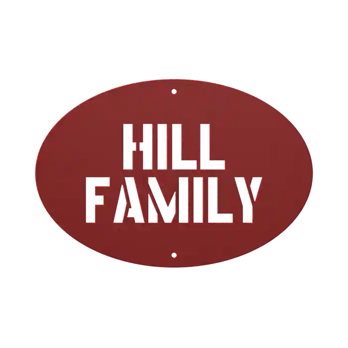 Hill Family Name Sign