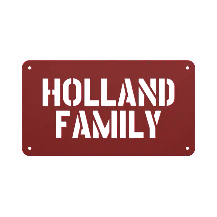Holland Family Name Sign