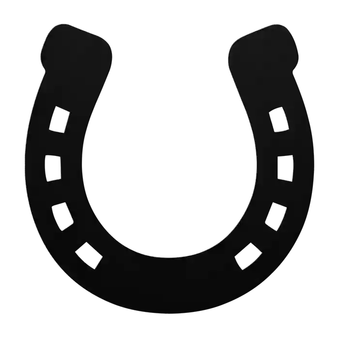 Horseshoe Block Heel Metal Sign