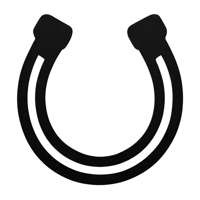 Horseshoe Fullered Groove Metal Sign