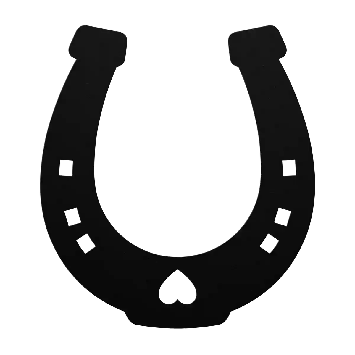 Horseshoe Heart Toe Metal Sign