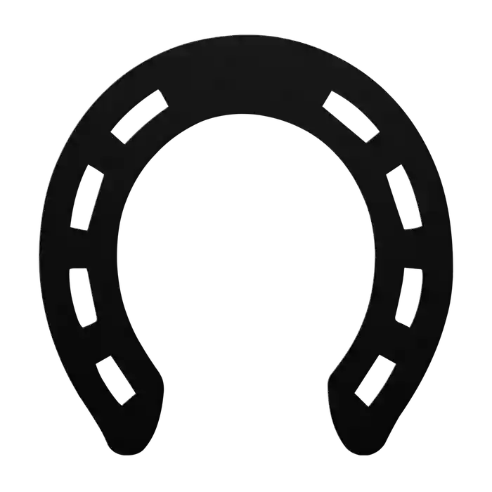 Horseshoe Inverted Long Slot Metal Sign
