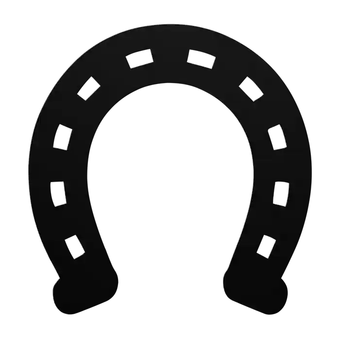Horseshoe Inverted Square Heel Metal Sign