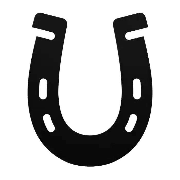 Horseshoe Notched Cap Metal Sign
