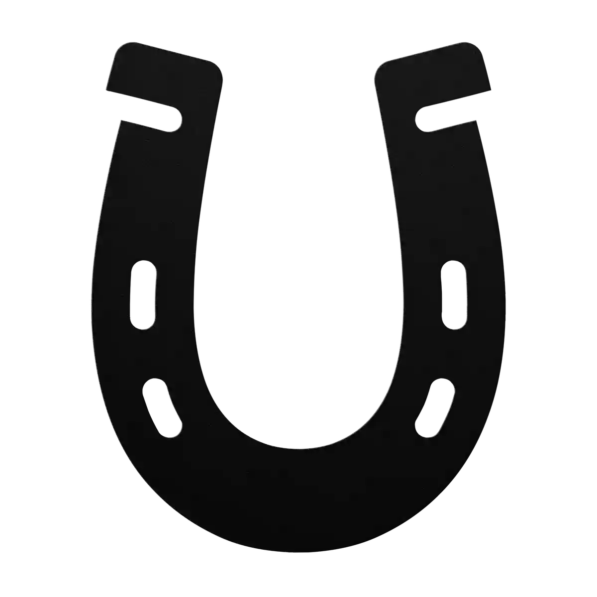 Horseshoe Notched Cap Metal Sign