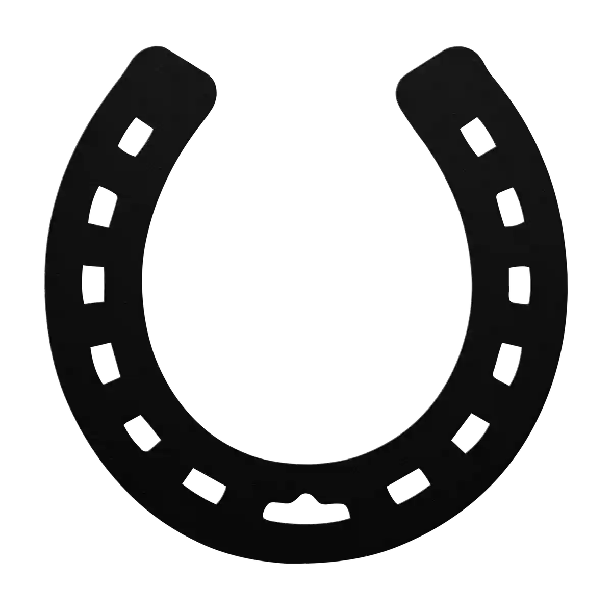 Horseshoe Notched Toe Metal Sign