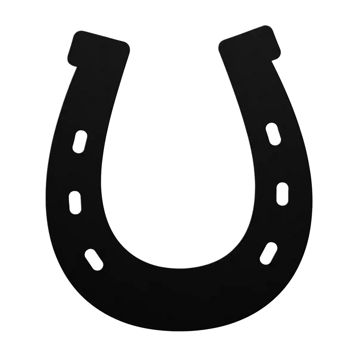 Horseshoe Oval Holes Metal Sign
