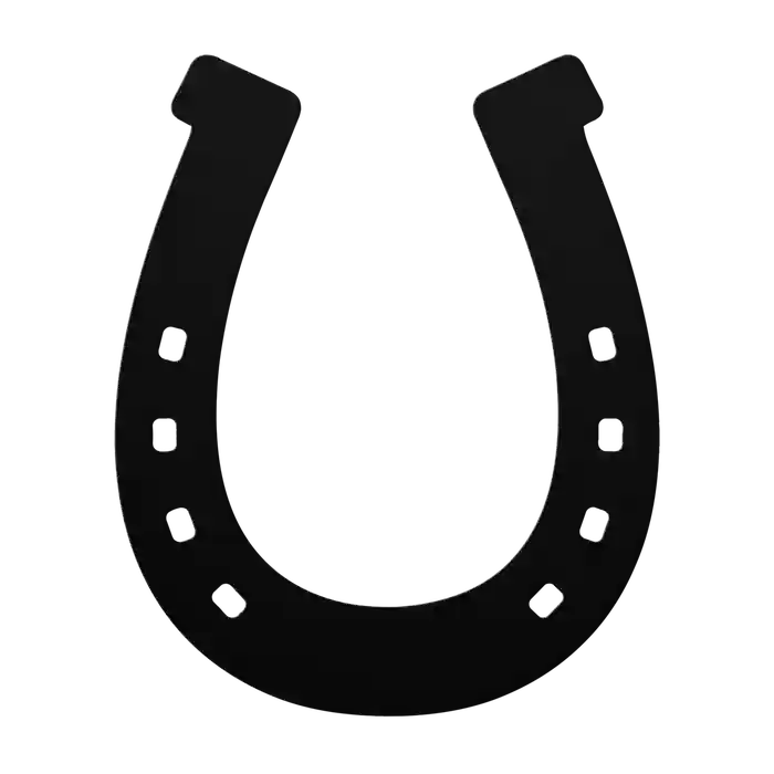 Horseshoe Pin Holes Metal Sign