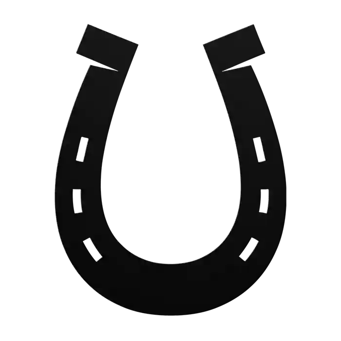 Horseshoe Slant Cut Heel Metal Sign