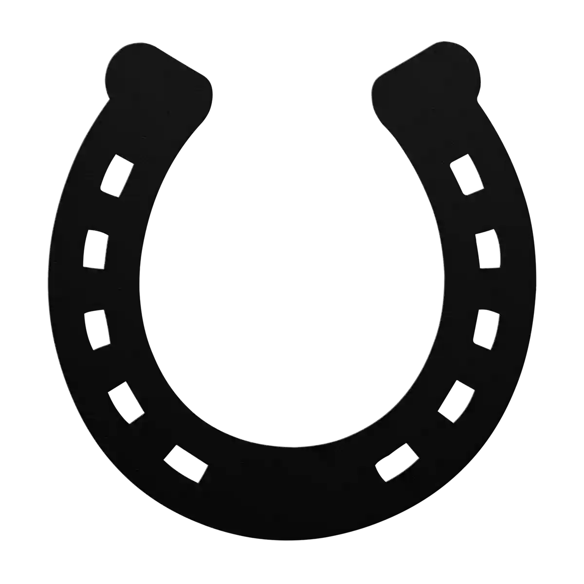 Horseshoe Wide Round Metal Sign