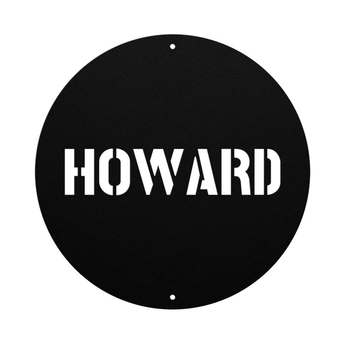 Howard Family Name Sign