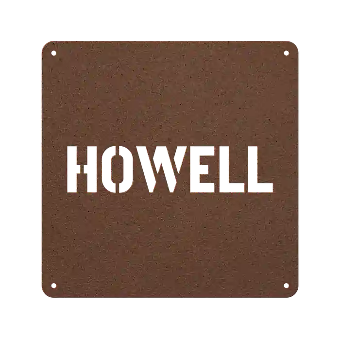 Howell Family Name Sign