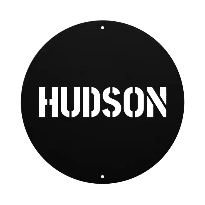 Hudson Family Name Sign