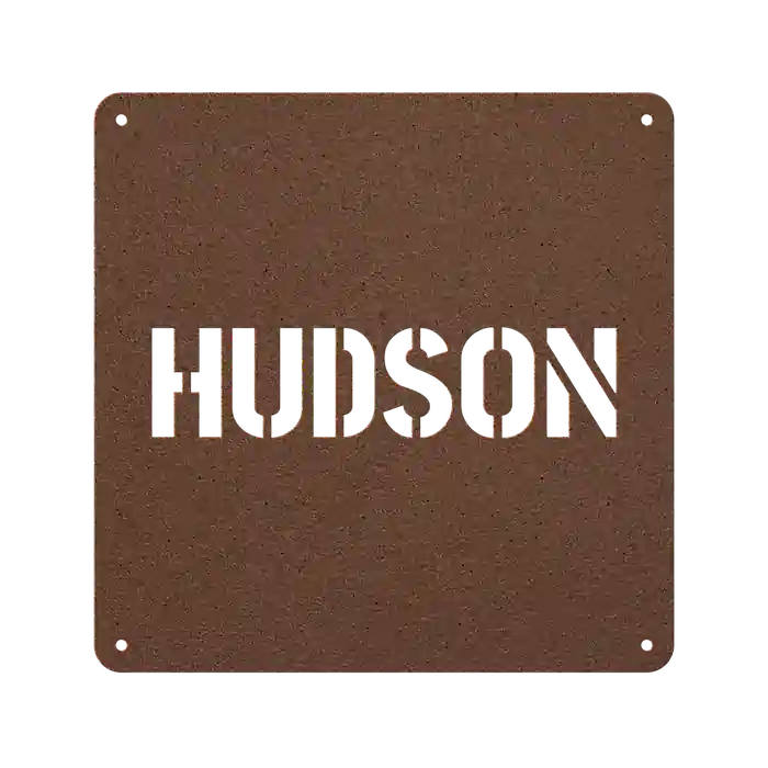 Hudson Family Name Sign