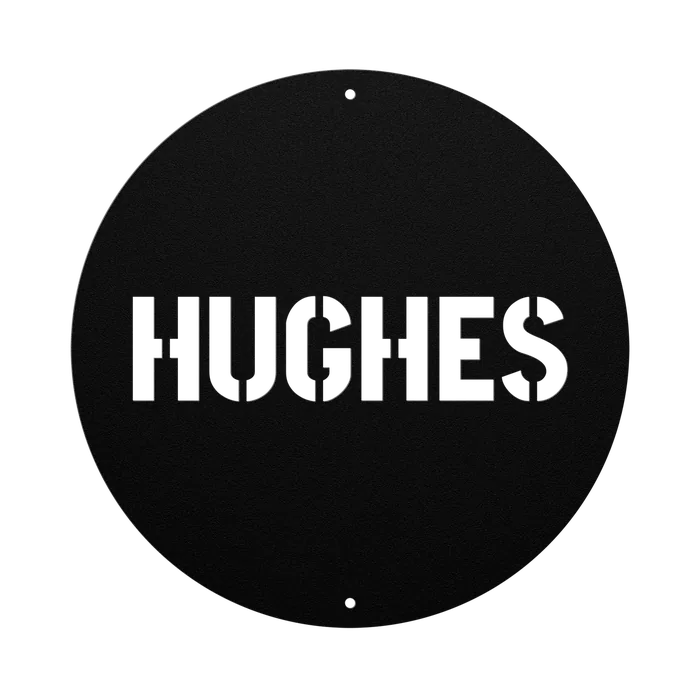 Hughes Family Name Sign