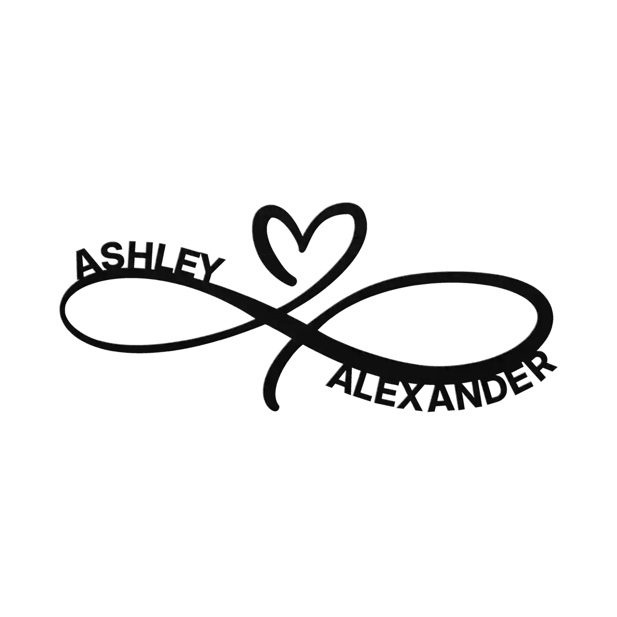 Alexander & Ashley Infinity Heart Metal Sign