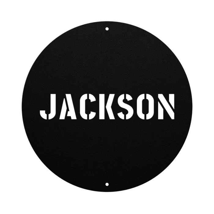 Jackson Family Name Sign