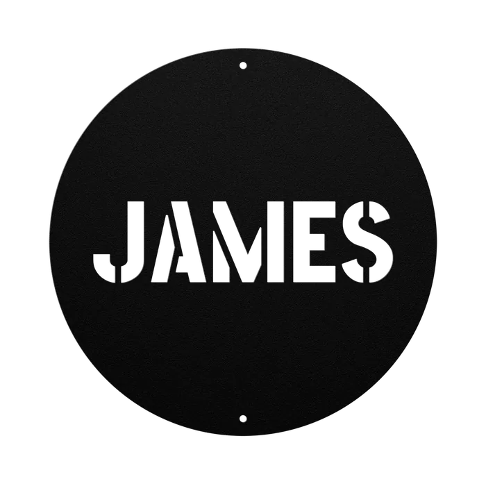 James Family Name Sign