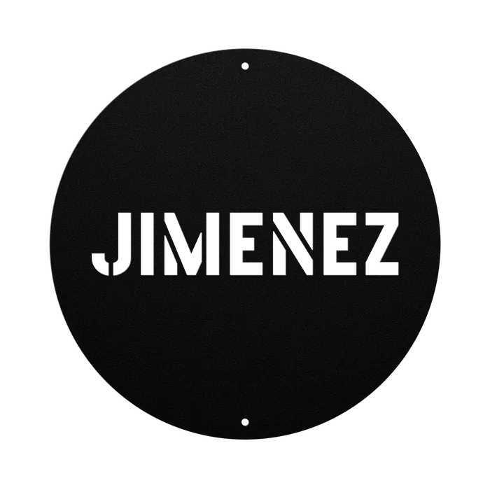 Jimenez Family Name Sign