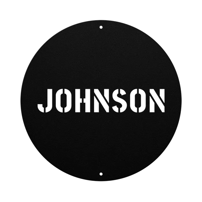 Johnson Family Name Sign