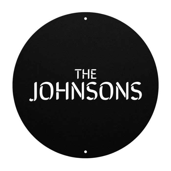 Johnson Family Name Sign