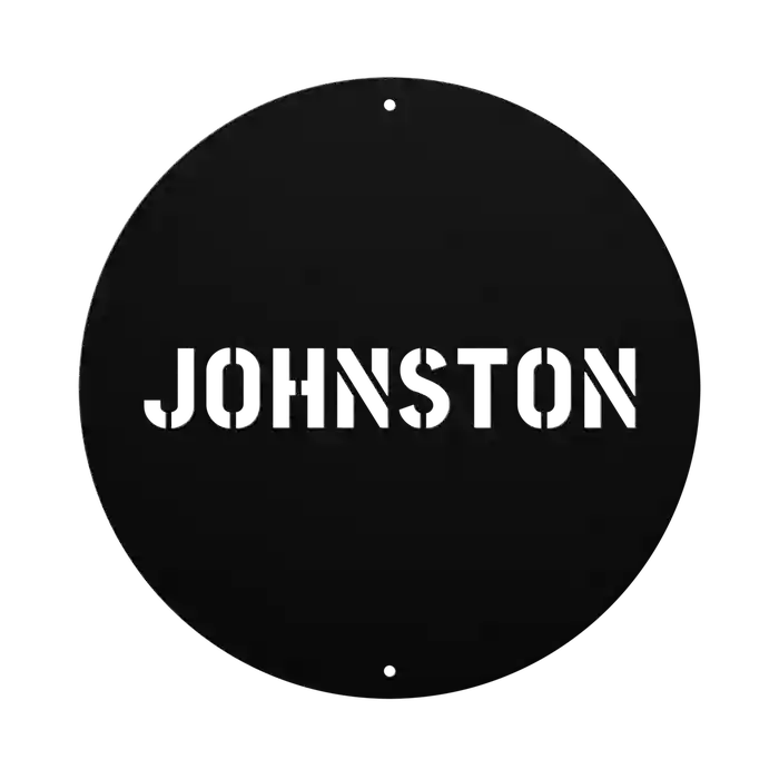Johnston Family Name Sign