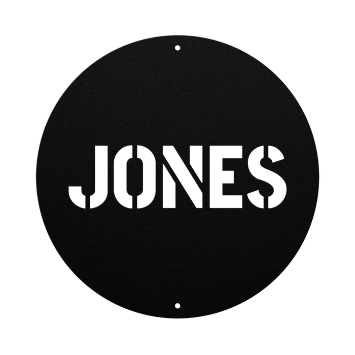 Jones Family Name Sign