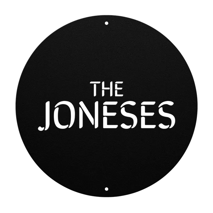 Jones Family Name Sign