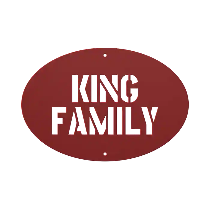 King Family Name Sign