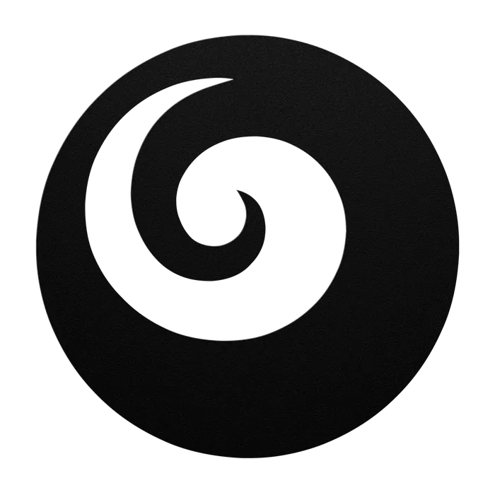 Koru Bold Spiral Metal Sign
