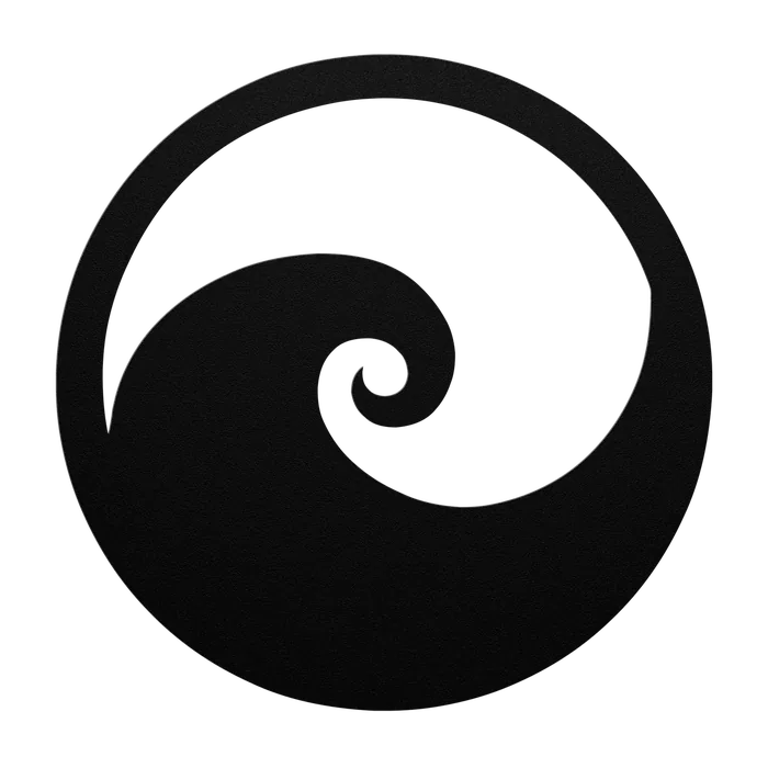 Koru Breaking Wave Metal Sign