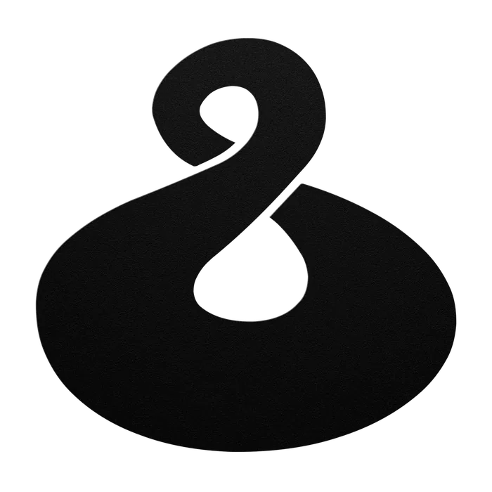 Koru Broad Twist Metal Sign