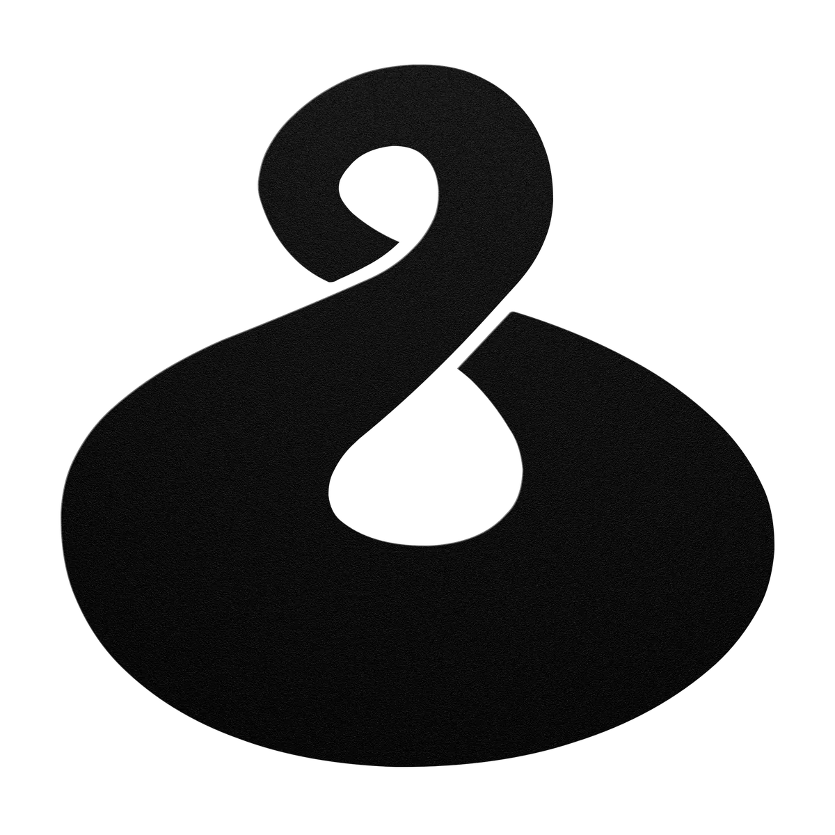 Koru Broad Twist Metal Sign