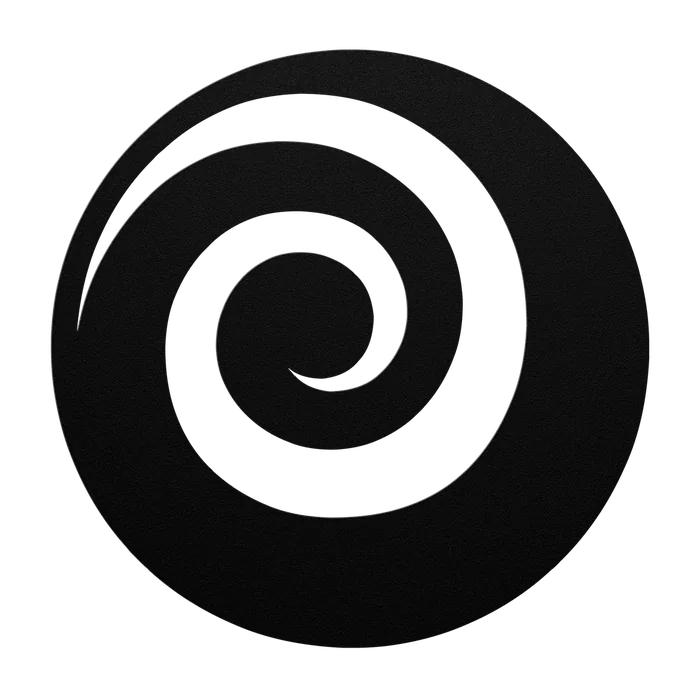 Koru Coiled Spiral Metal Sign