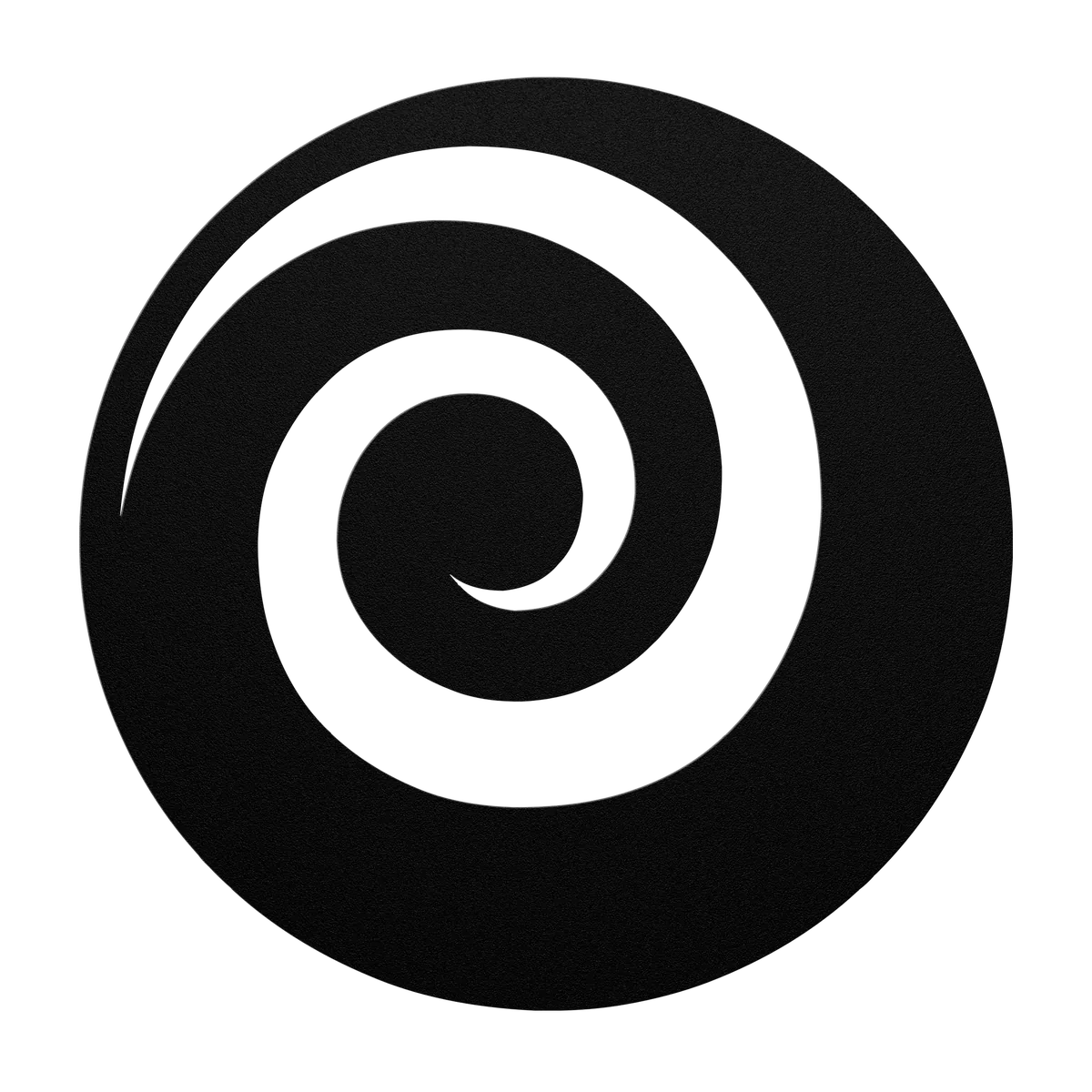 Koru Coiled Spiral Metal Sign