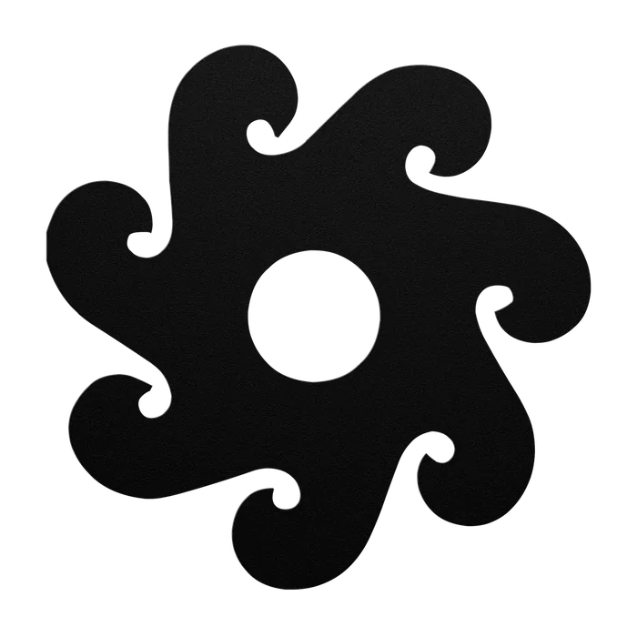 Koru Curl Rosette Metal Sign