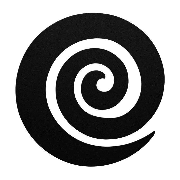 Koru Double Spiral Metal Sign