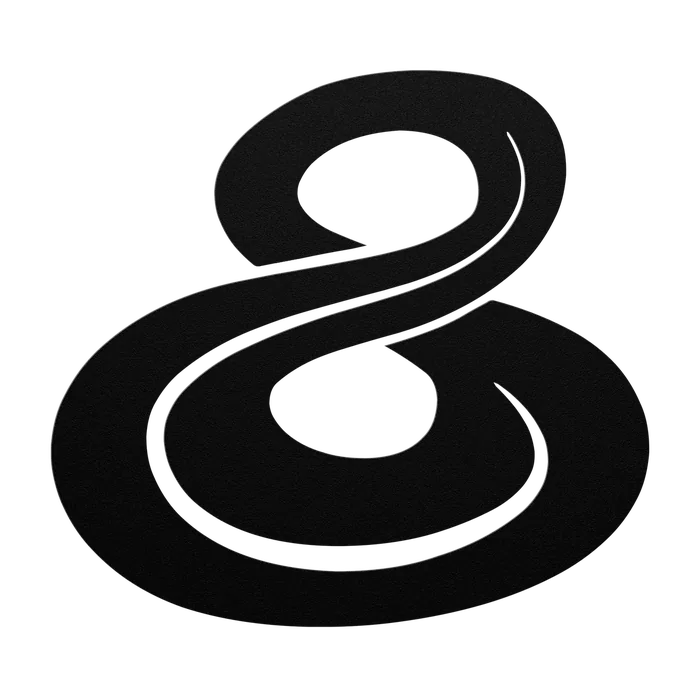 Koru Double Twist Metal Sign
