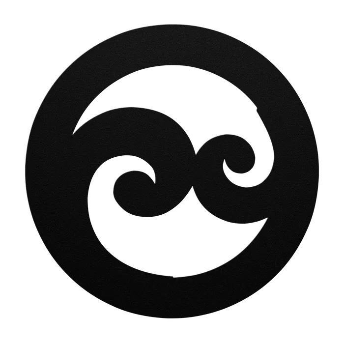 Koru Facing Curls Metal Sign