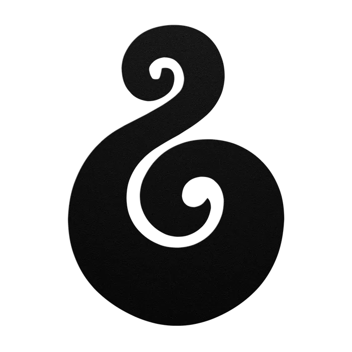 Koru Fern Hook Metal Sign