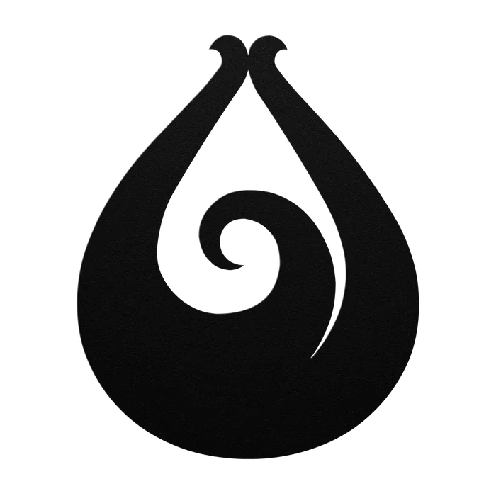 Koru Leaf Drop Metal Sign