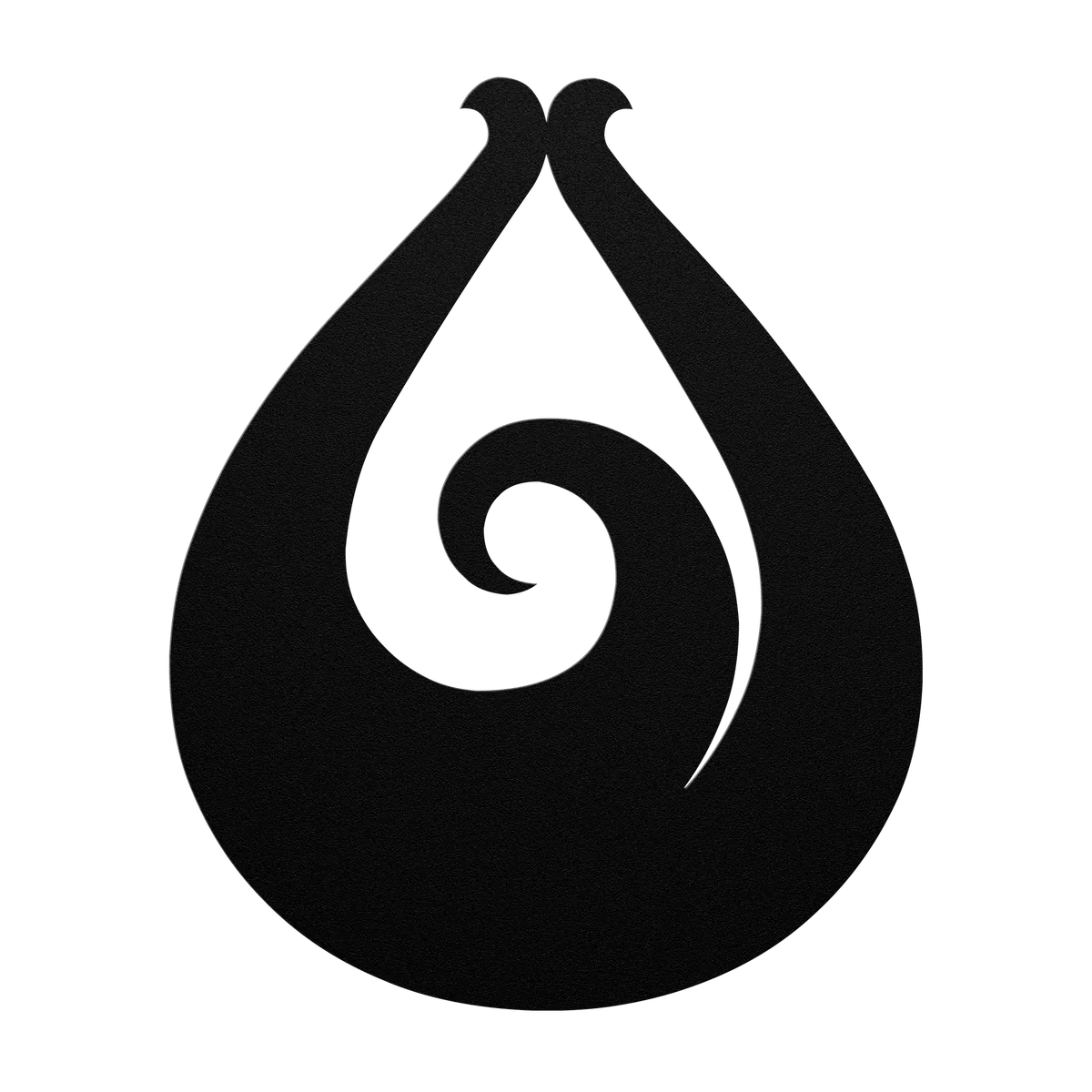 Koru Leaf Drop Metal Sign