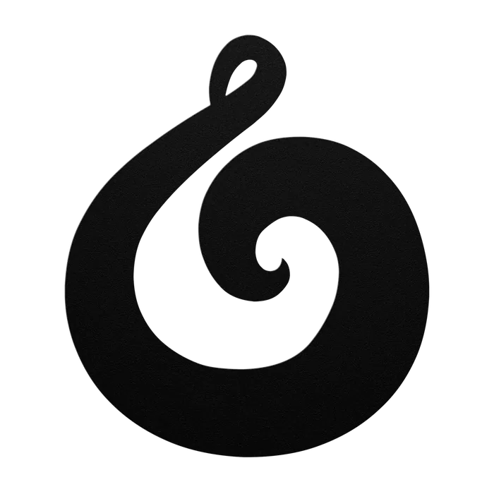 Koru Open Hook Metal Sign
